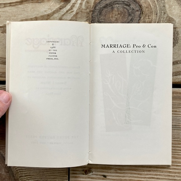 1968 Marriage: Pro and Con Peter Pauper Press Vintage Couples Romance Wedding - Picture 12 of 13